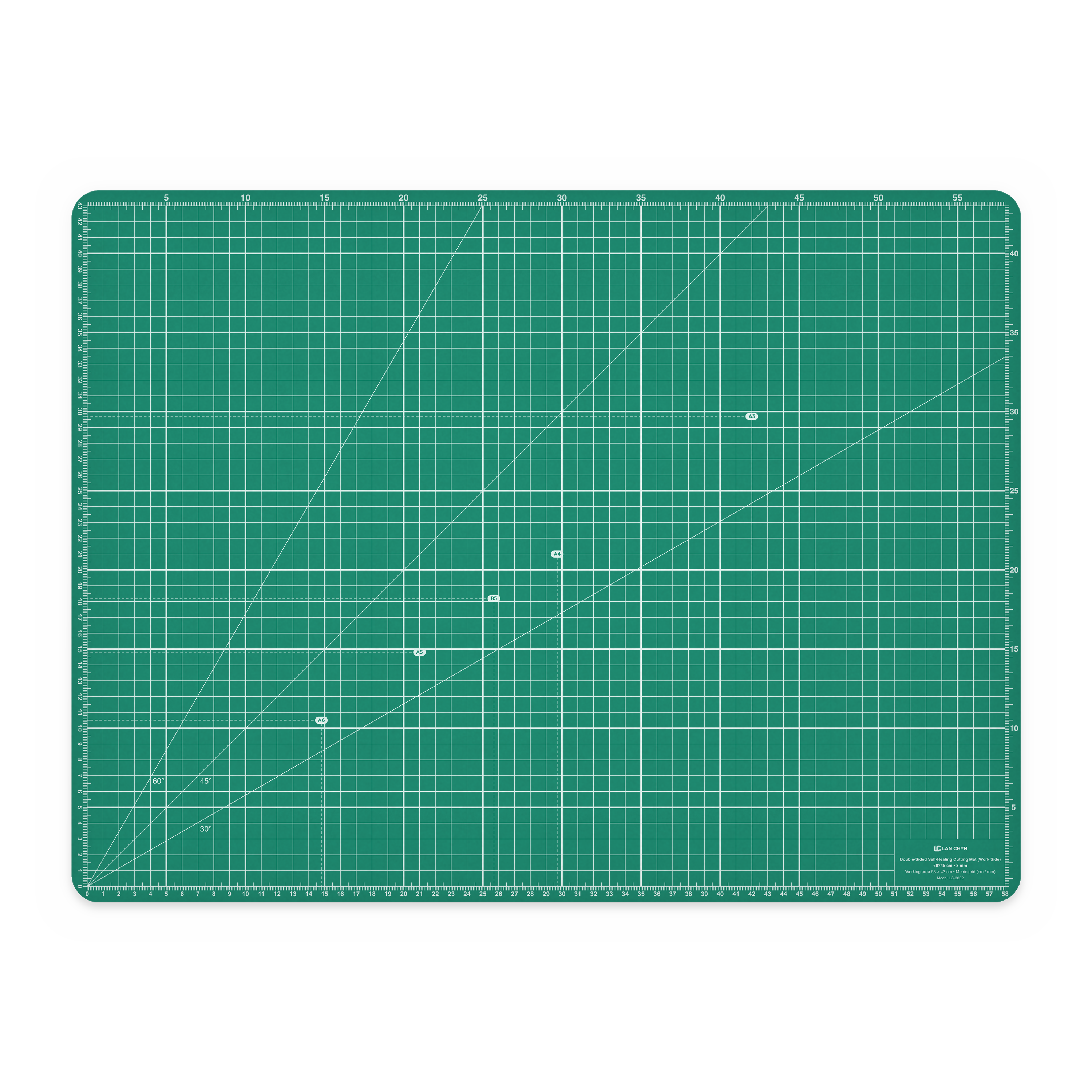 雙面自癒切割墊・工作板 60×45 cm｜LC‑6602
