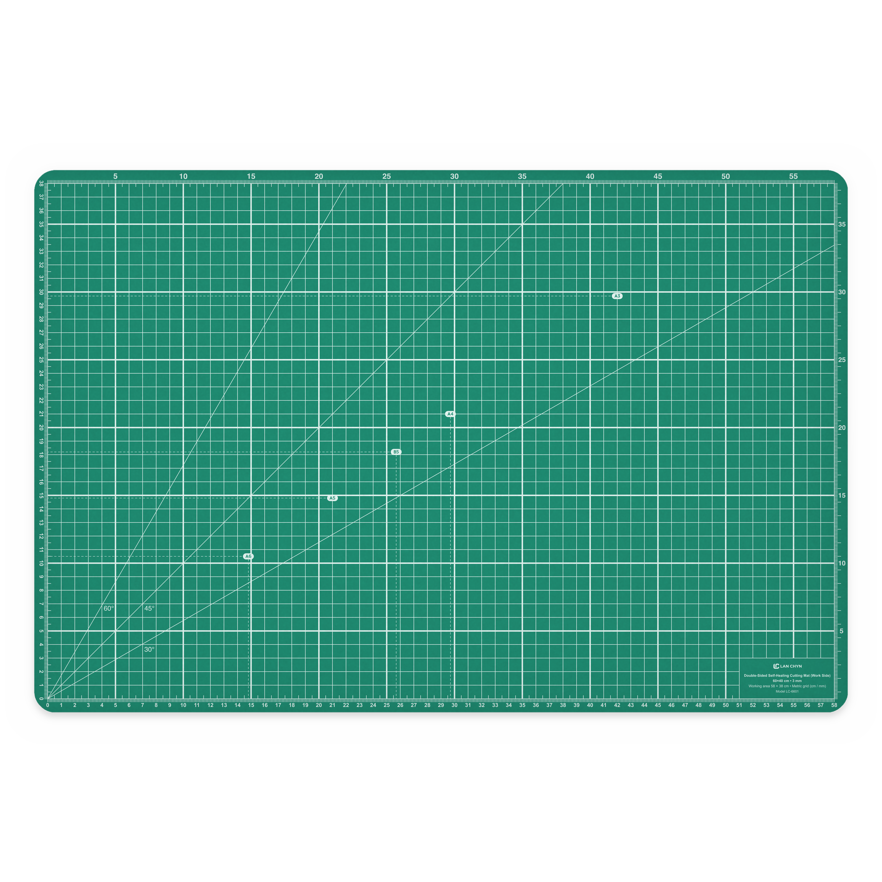 雙面自癒切割墊・工作板 60×40 cm｜LC‑6601